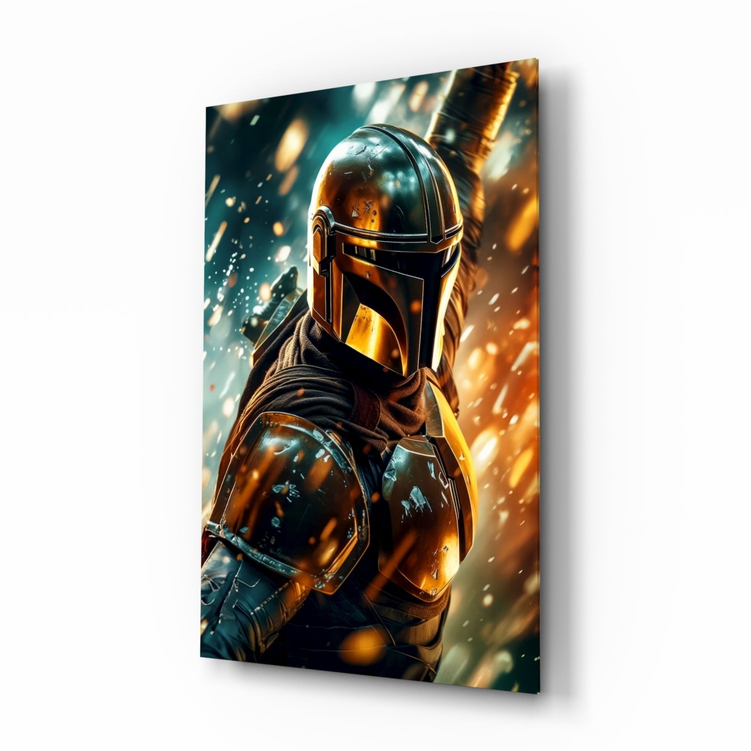 Mandalorian Glass Wall Art|| Designer's Collection.