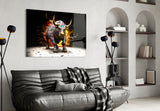 Bull Glass Wall Art|| Designer's Collection.