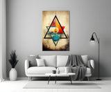 Triangels Glass Wall Art|| Designer's Collection.