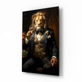 Gentleman Glass Wall Art|| Designer's Collection.