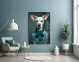Dog Vogue Glass Wall Art|| Designer's Collection.