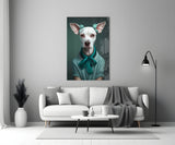 Dog Vogue Glass Wall Art|| Designer's Collection.