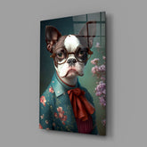 Dog Vogue Glass Wall Art|| Designer's Collection.