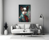Dog Vogue Glass Wall Art|| Designer's Collection.