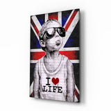 I Love Life Glass Wall Art || Designer Collection.