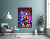 Hip Dog Glass Wall Art || Designer Collection.