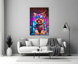 Hip Dog Glass Wall Art || Designer Collection.
