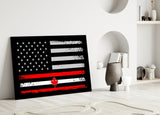 USA-Canada Flag Glass Wall Art || Designer Collection.