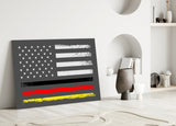 USA - Germany Flag Glass Wall Art || Designer Collection.