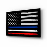 USA-France Flag Glass Wall Art || Designer Collection.