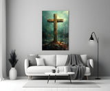 Cross Glass Wall Art || Designer Collection.