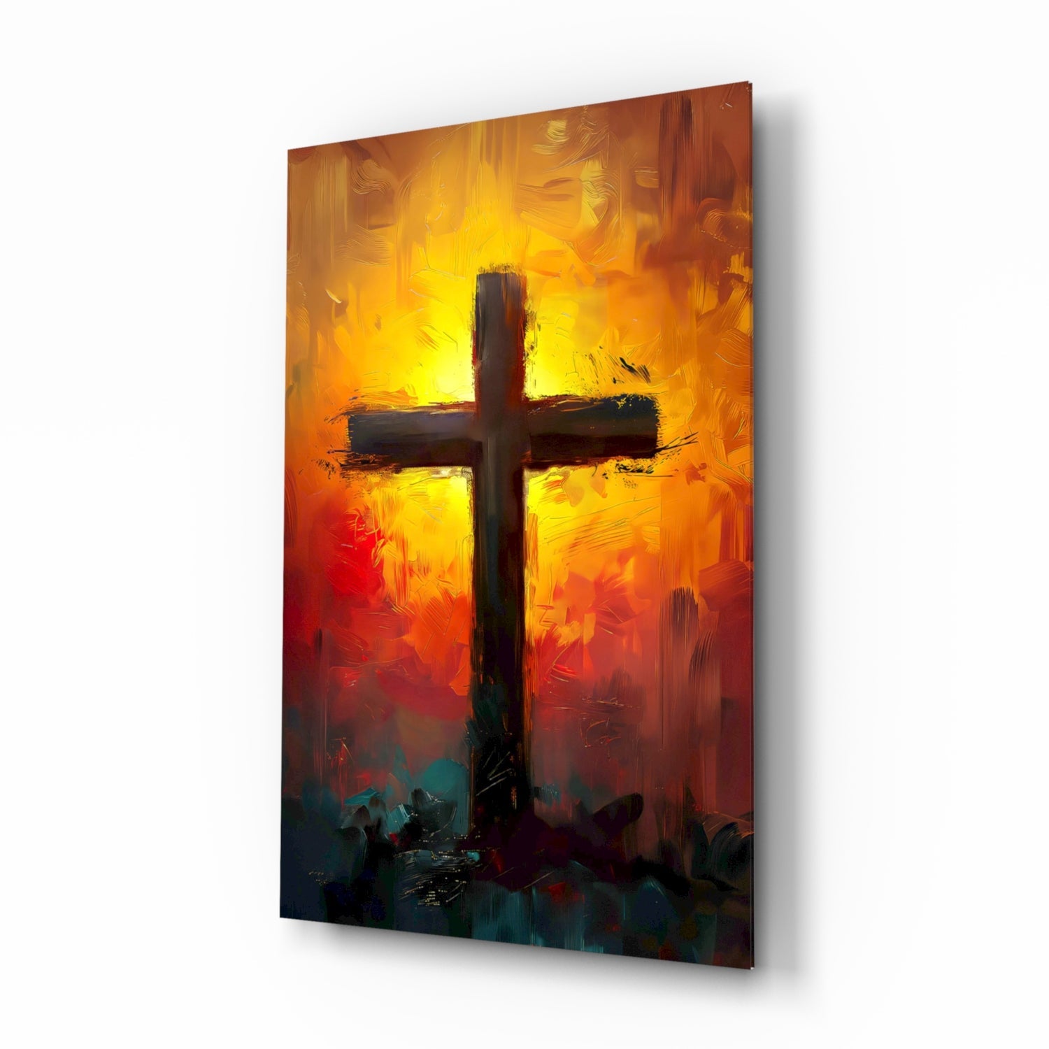 Cross Glass Wall Art || Designer Collection.