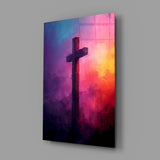 Cross Glass Wall Art || Designer Collection.