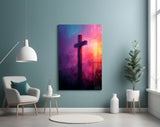 Cross Glass Wall Art || Designer Collection.