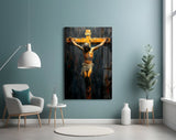 Cross Glass Wall Art || Designer Collection.