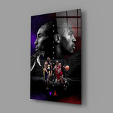 Bryant vs Jordan Glass Wall Art || Designer Collection.