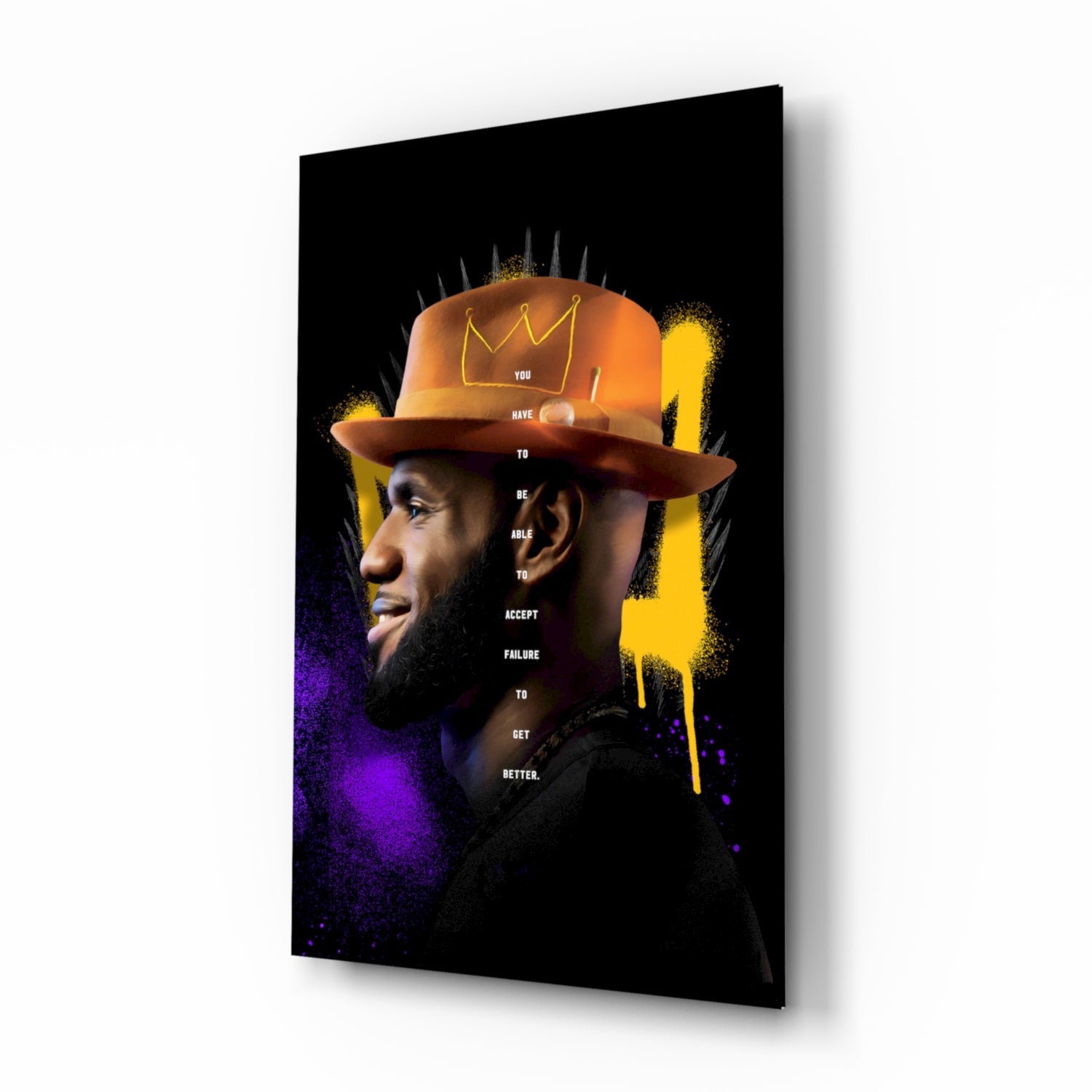 King James Glass Wall Art || Designer Collection.