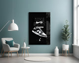 Retro Sneakers Glass Wall Art || Designer Collection.