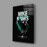 Black Kaws Glass Wall Art || Designer Collection.