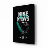 Black Kaws Glass Wall Art || Designer Collection.