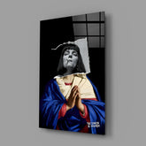 Contemporary Virgin Glass Wall Art || Designer Collection.