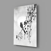 Bird on the Branch Glass Wall Art || Designer Collection.