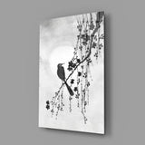 Bird on the Branch Glass Wall Art || Designer Collection.