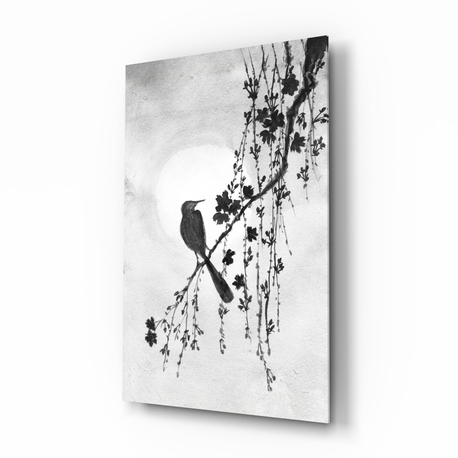 Bird on the Branch Glass Wall Art || Designer Collection.