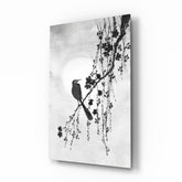 Bird on the Branch Glass Wall Art || Designer Collection.