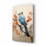 Bird on the Branch Glass Wall Art || Designer Collection.