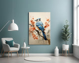 Bird on the Branch Glass Wall Art || Designer Collection.
