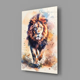 Lion Glass Wall Art || Designer Collection.