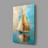 Sailing Glass Wall Art || Designer Collection.