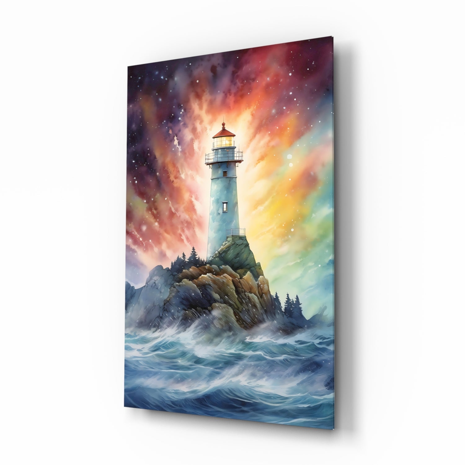 Lighthouse Glass Wall Art || Designer Collection.