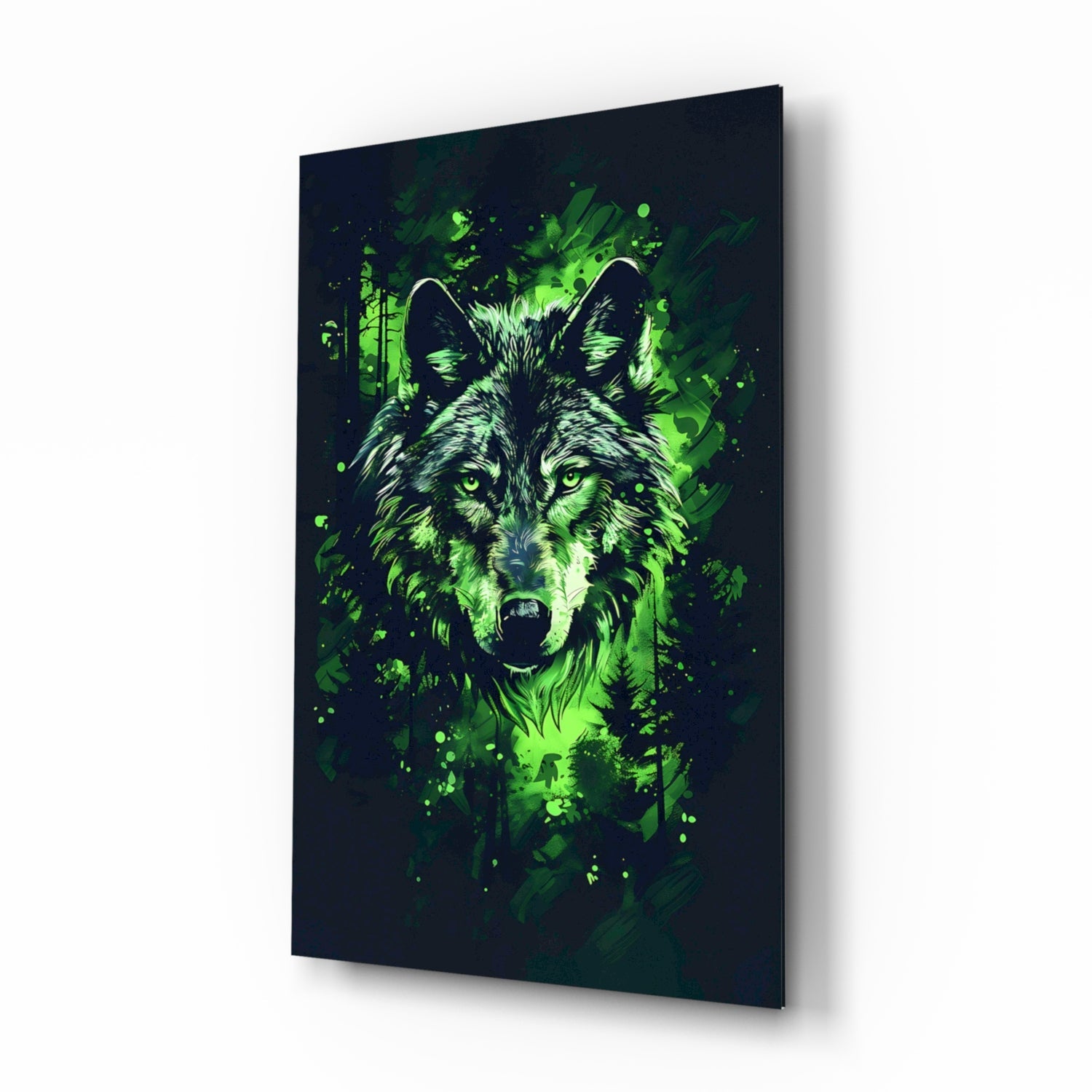 Wolf Glass Wall Art || Designer Collection.