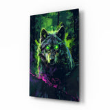 Wolf Glass Wall Art || Designer Collection.
