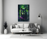 Wolf Glass Wall Art || Designer Collection.