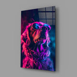 Dog with Glasses Glass Wall Art || Designer Collection.