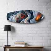 Lava Geode Abstract Glass Wall Art.