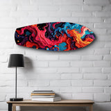 Cosmic Swirl Vibrant Abstract Glass Wall Art.