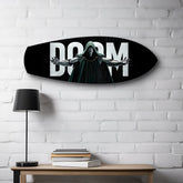 Masked Cloaked Villain Comic Glass Wall Art.