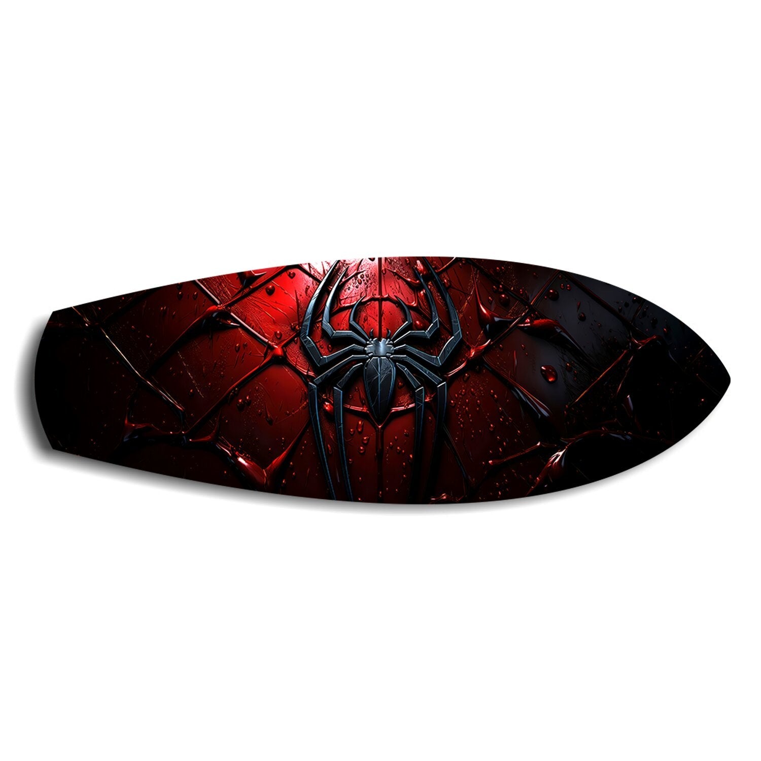 Red Spider Hero Emblem Glass Wall Art.