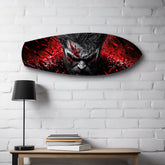 Brutal Warrior Bloody Portrait Glass Wall Art.