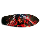 Anime Ninja Crimson Power Glass Wall Art.