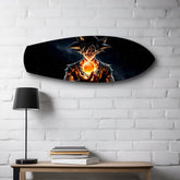 Anime Saiyan Glowing Sphere Glass Wall Art.