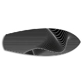 Black and White Op Art Stripes Glass Wall Art.