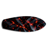 Molten Lava Cracked Stone Glass Wall Art.