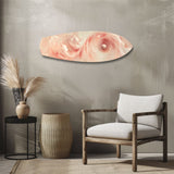 Abstract Pink Cloud Swirl Glass Wall Art.