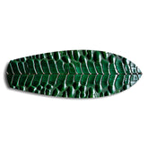 Emerald Crocodile Skin Glass Wall Art.