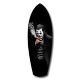 Smoking Jester Dark Portrait Tempered Glass Wall Art.